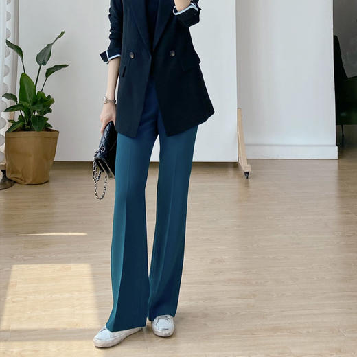 休闲直筒微喇叭阔腿西装裤 商品图4