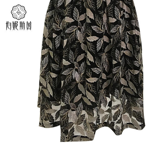 【伯妮斯茵】172S047--黑色连衣裙--莫契月亮神壁画--《太阳之子--印加》 商品图4