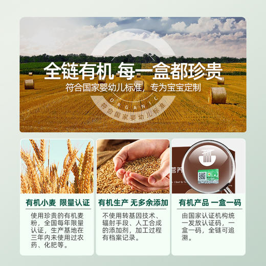 英氏2阶婴幼儿有机碎碎面200g  宝宝辅食儿童面条2.5cm 商品图1