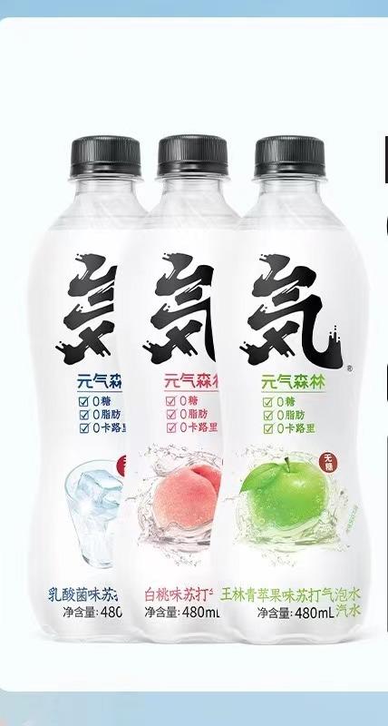 【亚欧超市】元气森林气泡水三种口味480ml 商品图0