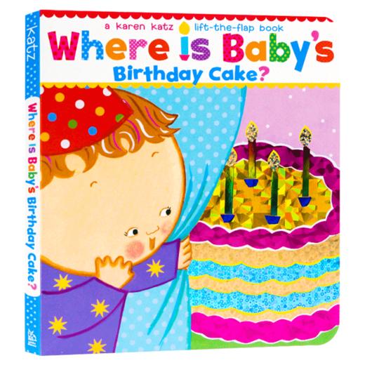 宝宝的生日蛋糕在哪 英文原版绘本 Where Is Baby's Birthday Cake 儿童英语启蒙纸板翻翻书 Karen Katz 卡伦卡茨 英文版进口书籍 商品图0