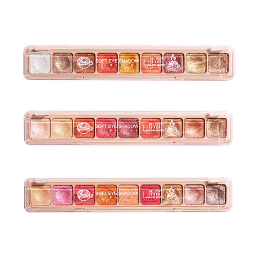 【九色键盘指尖眼影盘】偏光珠光哑光闪粉亮片沙漠玫瑰眼影盘彩妆 商品图4