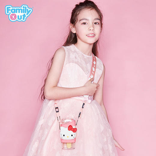 凡米粒HelloKitty甜甜圈水壶儿童凉水杯小学生夏季吸管杯可爱幼儿园网红水杯 商品图3