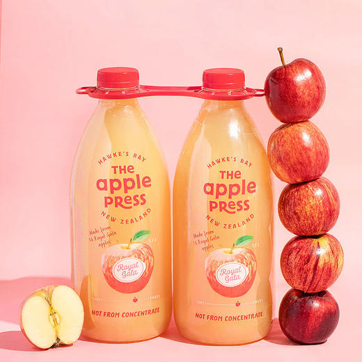 MM 山姆 The Apple Press 新西兰进口 原榨苹果汁 1.5L*2 商品图3