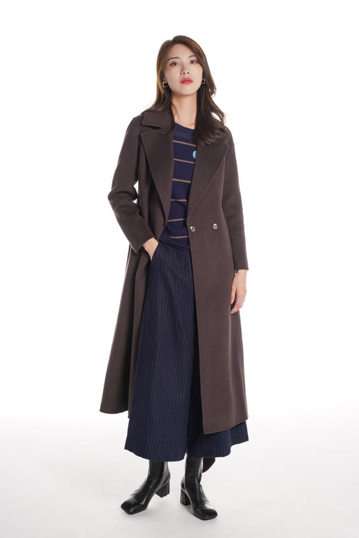 奇威【100%全羊毛】手工修身女神大衣71004209【现货】主推 商品图7