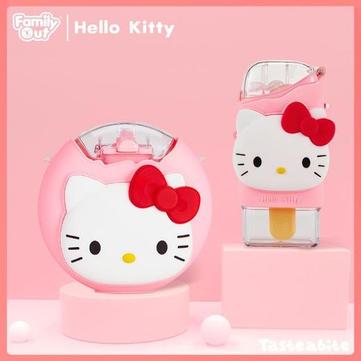 凡米粒HelloKitty甜甜圈水壶儿童凉水杯小学生夏季吸管杯可爱幼儿园网红水杯 商品图0