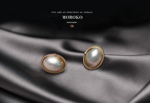 青云「椭圆马贝耳钉」 商品图3