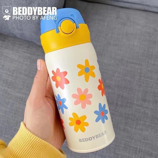 杯具熊直饮保温杯儿童学生水杯 彩菊380ml  -12 商品图4