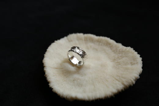 CHEZ BOQUE 覆盖系列原创手工925银戒指《银纱》 商品图2