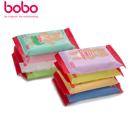 (捡漏)26.11月到期 bobo手口湿巾婴儿8抽*8包*3提共24包 商品图3