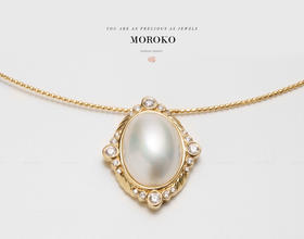 爱奥尼「椭圆马贝项链」