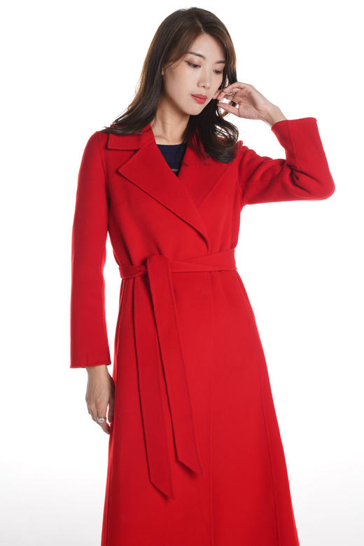 奇威【100%全羊毛】手工修身女神大衣71004209【现货】主推 商品图0