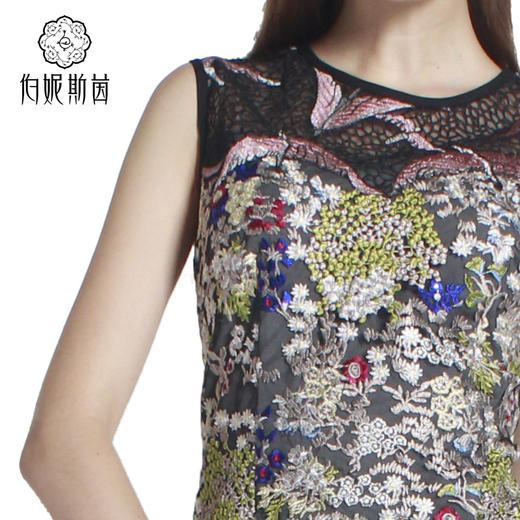 【伯妮斯茵】172S097--黑色连衣裙--金质轴盘--《太阳之子--印加》 商品图3