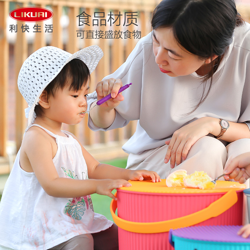 利快日本进口万能炫彩桶脏衣服玩具收纳篮居家用脏衣置物篓