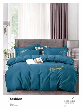 夏凉长绒棉面料丘比特四件套