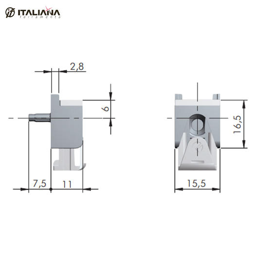 【武士】分体式 半锁 玻璃层板托 商品图5