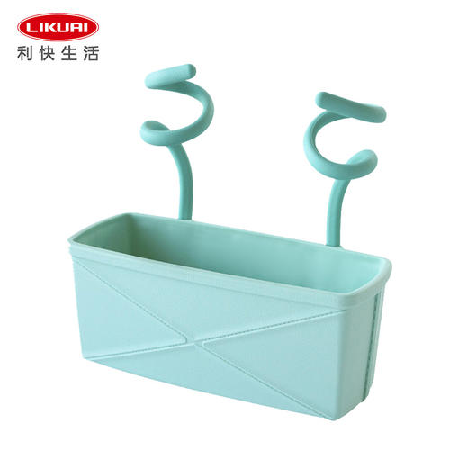 利快日本进口灵活便捷卷曲把手收纳筐 多功能收纳盒收纳篮随意挂 商品图4