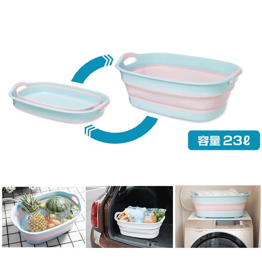 iseto日本进口多功能折叠收纳篮户外收纳筐车载收纳桶利快 商品图2