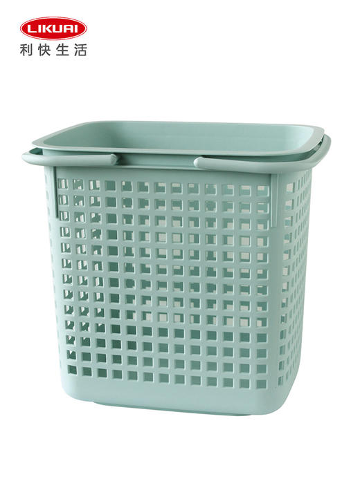 利快日本进口镂空双把手家用桌面玩具杂物收纳篮筐子置物储物箱 商品图1