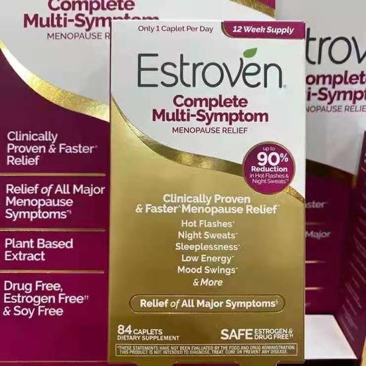 Estroven女性更年期综合营养素大豆异黄酮 84粒美国代购，无中文标签，介意慎拍 商品图4