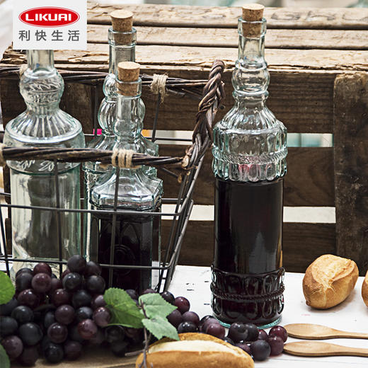 新品利快调味瓶西班牙原装进口木塞加厚玻璃创意防漏防尘油醋瓶 商品图2