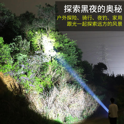 迷你led强光usb充电超亮远射便携多功能手电筒 商品图3