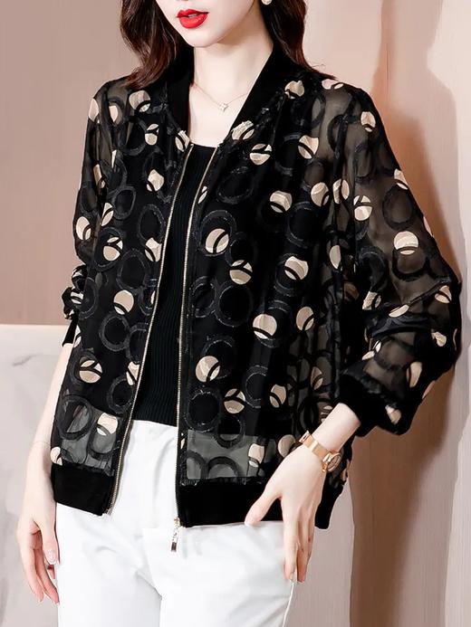 MZ 夏季空调衫薄款洋气外套波点网纱 商品图1