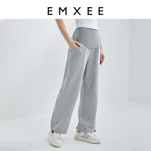 嫚熙孕妇休闲裤春秋外穿裤子薄款休闲运动卫裤宽松夏阔腿直筒女 商品图0