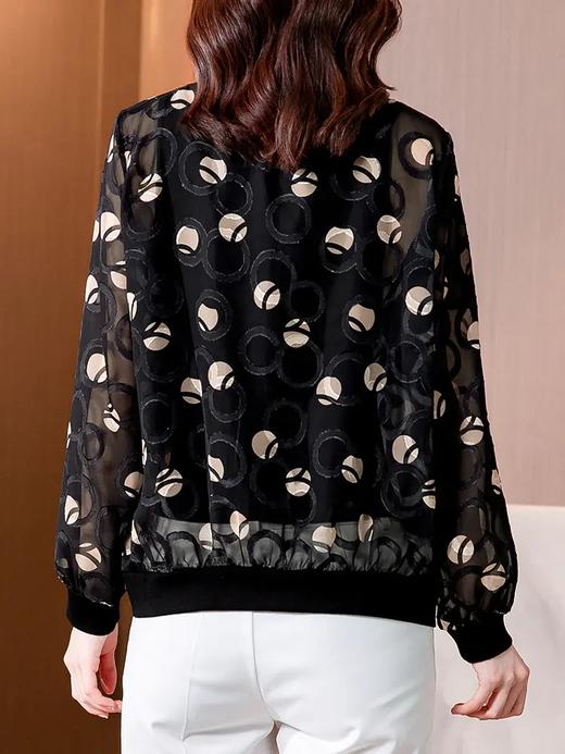 MZ 夏季空调衫薄款洋气外套波点网纱 商品图2