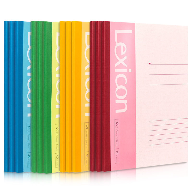 得力7651办公无线装订本(混)-40张-A5