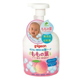 贝亲Pigeon桃子水宝宝洗发沐浴露二合一450ml
