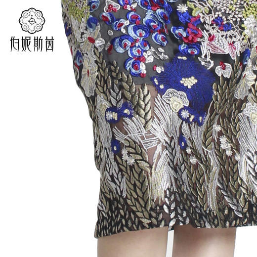 【伯妮斯茵】172S097--黑色连衣裙--金质轴盘--《太阳之子--印加》 商品图4