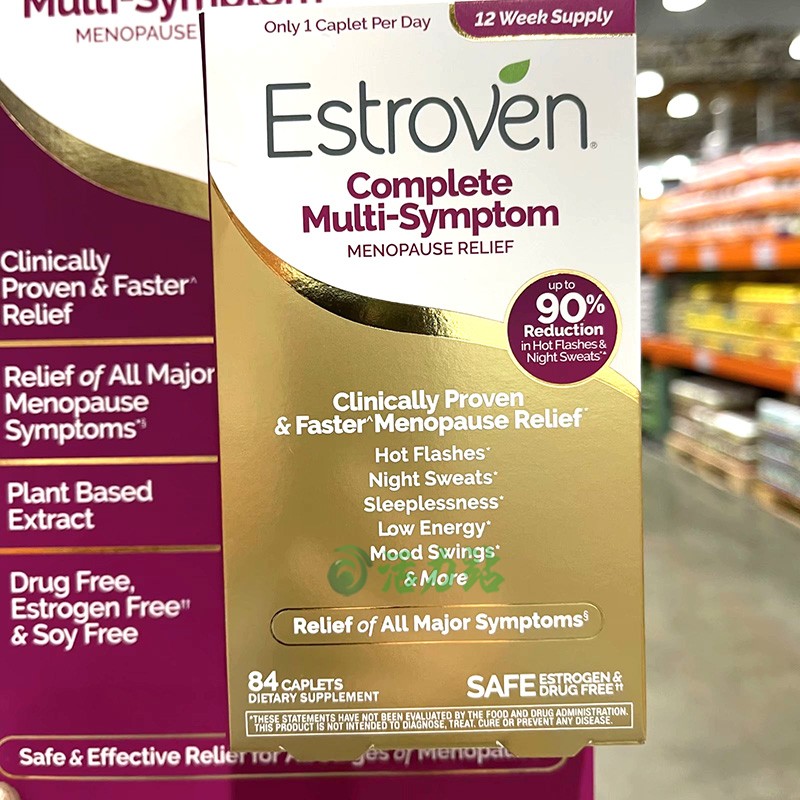 Estroven女性更年期综合营养素大豆异黄酮 84粒美国代购，无中文标签，介意慎拍