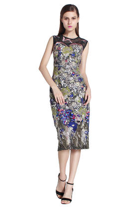 【伯妮斯茵】172S097--黑色连衣裙--金质轴盘--《太阳之子--印加》