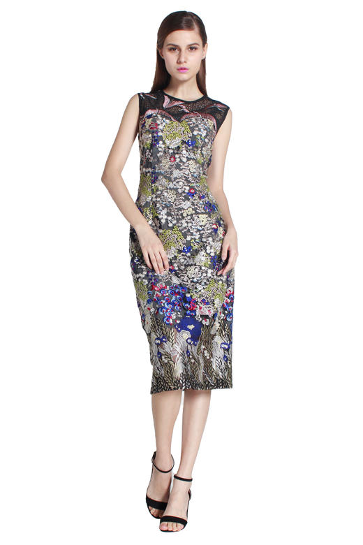 【伯妮斯茵】172S097--黑色连衣裙--金质轴盘--《太阳之子--印加》 商品图0