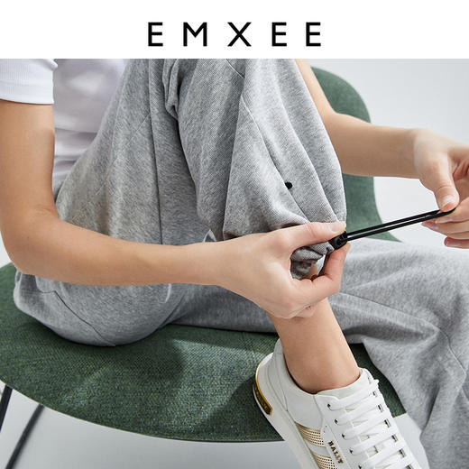 嫚熙孕妇休闲裤春秋外穿裤子薄款休闲运动卫裤宽松夏阔腿直筒女 商品图4