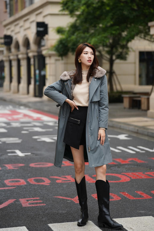 【囤一件暖十年的派克服】【热销400+】【温暖魔法师水貂派克】臣禾【水貂毛内胆/毛领90白鸭绒】连帽皮草外套9224250137现货 商品图9