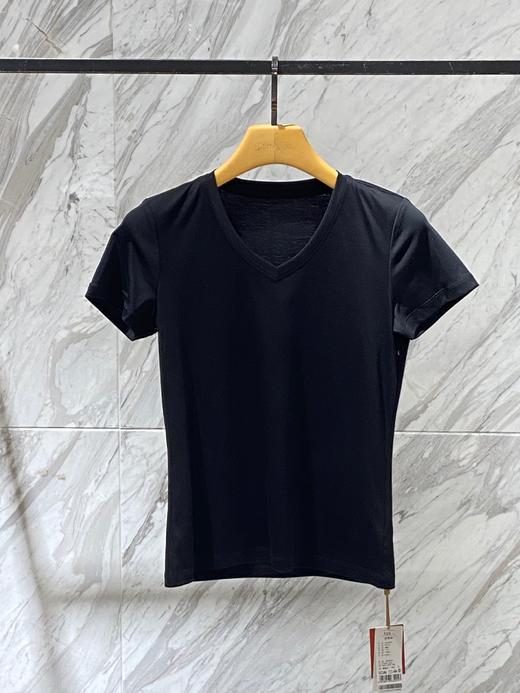 女士V领纯棉T恤 商品图4