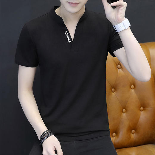 TZW-95棉夏季男士短袖t恤男装立领半袖POLO衫 商品图6