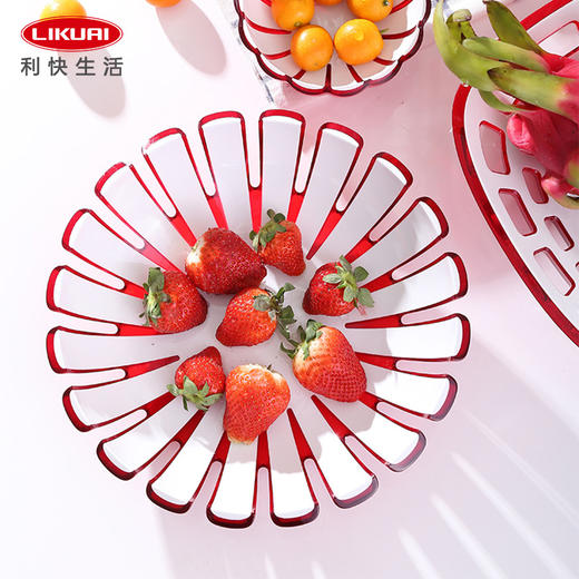 利快意大利进口花瓣创意水果盘25cm欧式果篮时尚果盆 商品图0