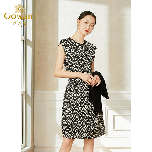 乔万尼夏季新款重磅真丝连衣裙无袖收腰EI2E799 商品图1