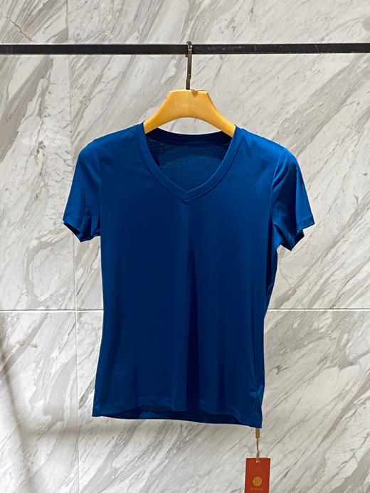 女士V领纯棉T恤 商品图1