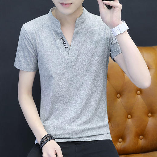 TZW-95棉夏季男士短袖t恤男装立领半袖POLO衫 商品图7