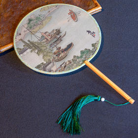 乌镇地图系列复古团扇