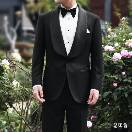 Vitale Barberis Canonico Perennial Super 110’s 澳洲美丽诺羊毛Black Tie单排扣青果领黑色礼服套装 商品图0