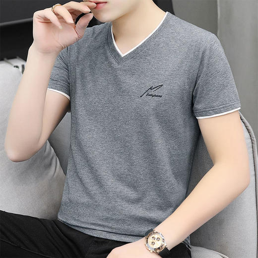 TZW-95棉夏季男士短袖t恤男装立领半袖POLO衫 商品图9