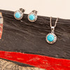 醍醐 无量卷草纹饰 松石 925银项链 耳饰 高瓷蓝松 流转自如 商品缩略图0