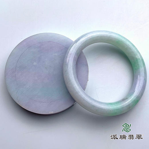 派瑞翡翠 翡翠原石 手镯饼 糯种 绿色 紫色 商品图1