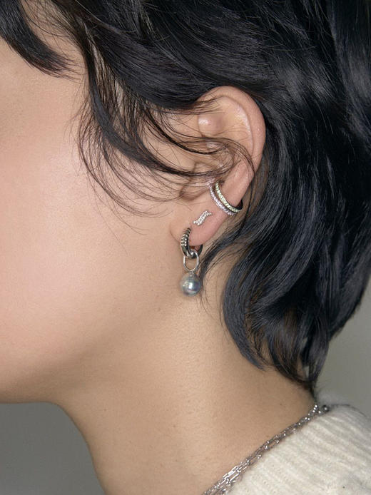 北京仓｜MARIA BLACK-Colore-紫罗兰 耳廓夹（银色 单只）［丹麦设计师］ 商品图2