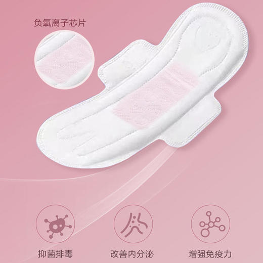 【科技配方暖心呵护】负氧离子全棉卫生巾超薄透气进口SAP吸水因子瞬间吸收防侧漏超薄姨妈巾 商品图4